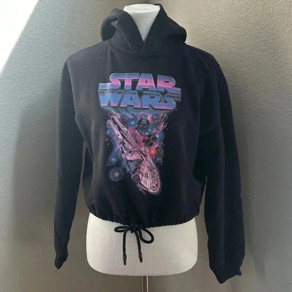 Star Wars Divided Crop Hoodie - Picture 1 of 5